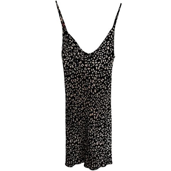 Dress Forum Satin Cowl Neck Patterned Mini Slip Dress Women's Size Medium - Picture 2 of 4